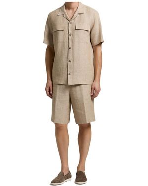 Peserico Drawstring Shorts - Natural