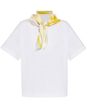Bottega Veneta Scarf Embellished T-Shirt - White