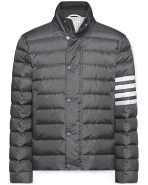 Thom Browne Four-Bar Stip-Detail Jacket - Gray