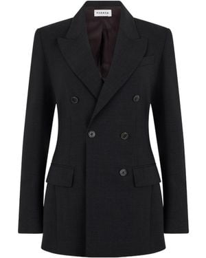 P.A.R.O.S.H. Double-Breasted Wool Blazer - Black