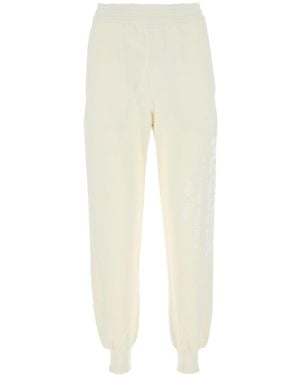 McQueen Logo Printed Track Trousers - White