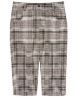 Saint Laurent Prince Of Wales Bermuda Shorts - Gray