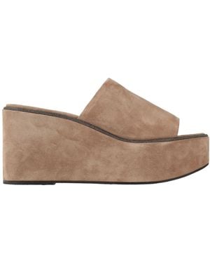 Brunello Cucinelli Minimalist Slide Sandals - Brown