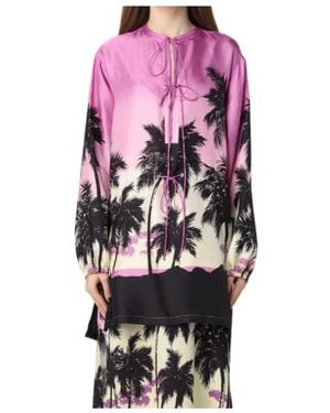 Palm Angels Allover Graphic Printed Top - Pink