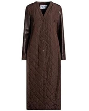 Max Mara Simple Single-Breasted Overcoat - Brown