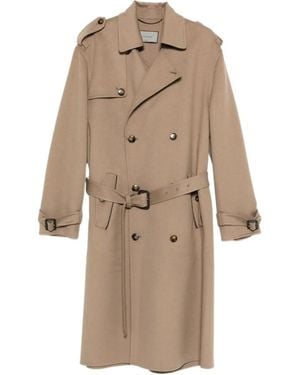 Canali Double-Breasted Coat - Natural