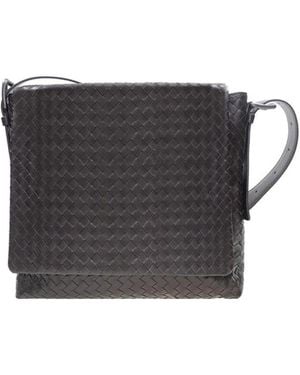 Bottega Veneta Woven Shoulder Bag - Black
