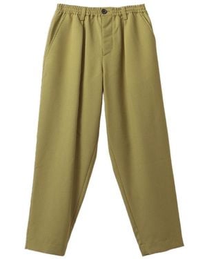 Marni Straight-Leg Cropped Trousers - Green