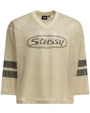 Stussy V-Neck T-Shirt - Natural
