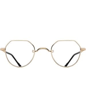Matsuda Geometric-Frame Glasses - White