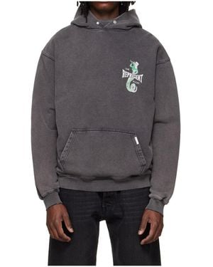 Represent X The Viper Room Collaboration Dice Long-Sleeved Hoodie - Gray