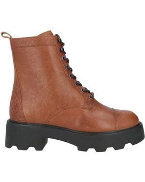 Tory Burch Laceup Roundtoe Chunkysole Boots - Brown