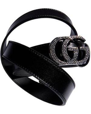 Gucci Belt With Double G Buckle - Black