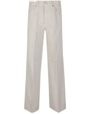 Pt Pantaloni High-Waisted Denim - Grey