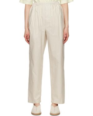 Lemaire Relaxed Elastic Waist Casual Pants - Natural