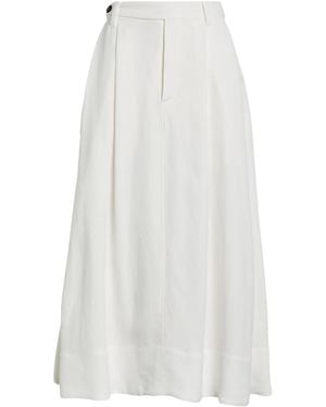 Brunello Cucinelli Solid-Colored A-Line Skirt - White