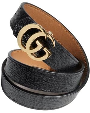 Gucci Reversible Gg Marmont Thin Belt - Multicolour