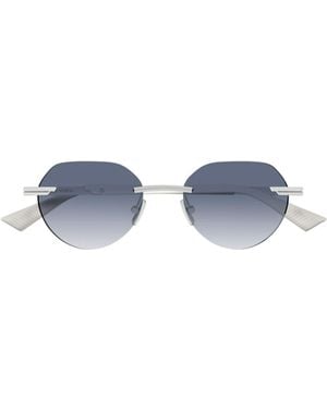 Bottega Veneta Eyewear Panthos Frame Sunglasses - Blue