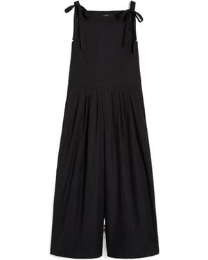 Weekend by Maxmara Tie-Fastening Pleated Jumpsuit - Black