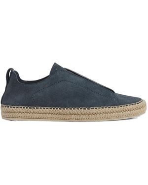 ZEGNA Triple Stitch Espadrilles - Blue
