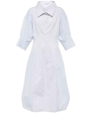 Stella McCartney Cotton Poplin Midi Shirt Dress - White