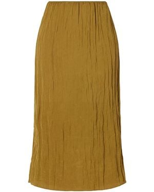 Tibi Crinkle Charmeuse Midi Skirt - Green