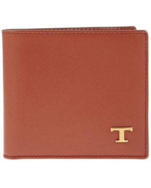 Tod's Logo Plaque Bi-Fold Wallet - White