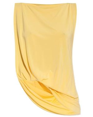 Jacquemus Le Haute Peplo Twist Detailed Top - Yellow