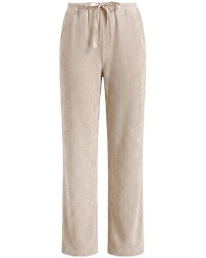 Alysi Wide-Leg Drawstring Pants - Natural