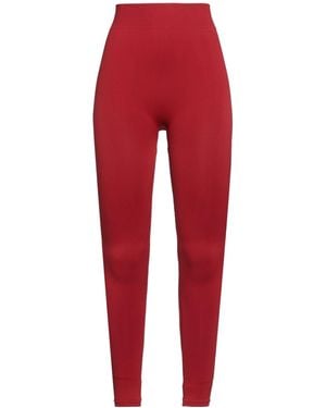Rick Owens Plain Color Leggings - Red