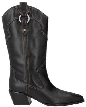 Rag & Bone Embroidered Denim Boots - Black