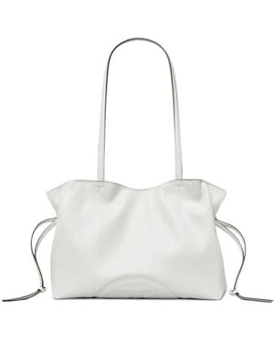 Tory Burch Small Ella Natuura Drawstring Tote Bag - White