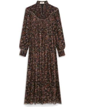 Celine Folk Dress - Brown