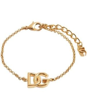 Dolce & Gabbana Dg Logo Link Bracelet - Metallic