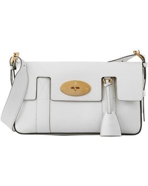 Mulberry Bayswater Leather Shoulder Bag - Grey