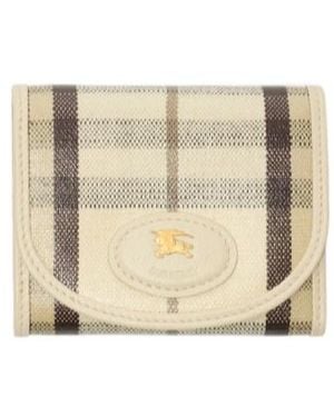 Burberry Highlands Compact Wallet - Natural