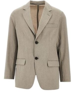 Emporio Armani Button Single Blazer - Natural