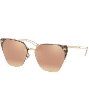 BVLGARI Cat's Eye Shaped Sunglasses - White