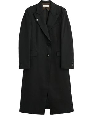 Our Legacy Peak-Lapel Coat - Black