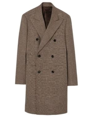Burberry Wool Linen Blend Denbury Tailored Coat - Brown