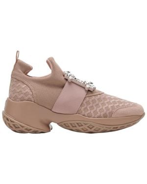 Roger Vivier Embellished Low Top Sneakers - Pink