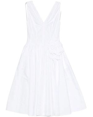 Prada V-Neck Sleeveless Dress - White