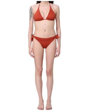 Max Mara Bikini Swimsuit And Swim Trunks Two-Piece Set - Red