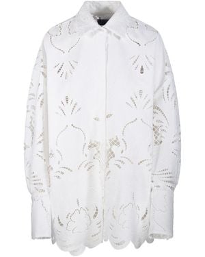GIUSEPPE DI MORABITO Oversized Cut-Out Shirt - White