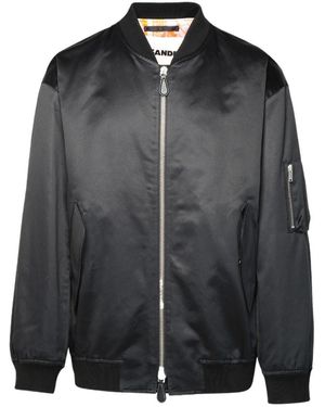 Jil Sander Zip-Up Bomber Jacket - Black