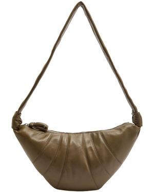 Lemaire Medium Croissant Leather Shoulder Bag - Metallic