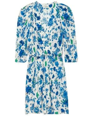 Zadig & Voltaire Ruz Floral-Print Midi Dress - Blue
