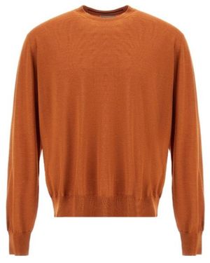 Herno Resort Ribbed-Trim Sweater - Brown