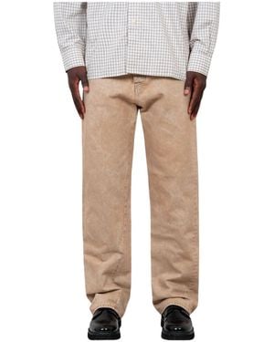 sunflower Logo Patch Straight-Leg Jeans - Grey
