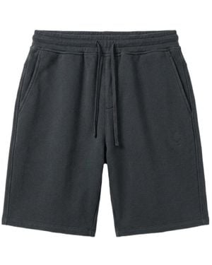 AllSaints Logo-Embroidered Drawstring Track Shorts - Gray